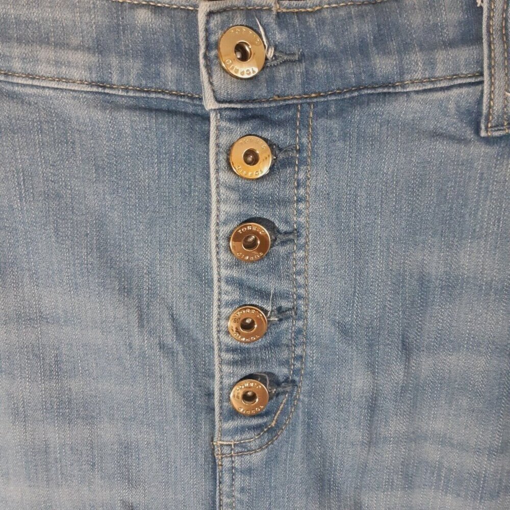 Torrid Bombshell Skinny Womens Plus 24R Jeans Light Wash High Rise Distressed - Picture 8 of 10